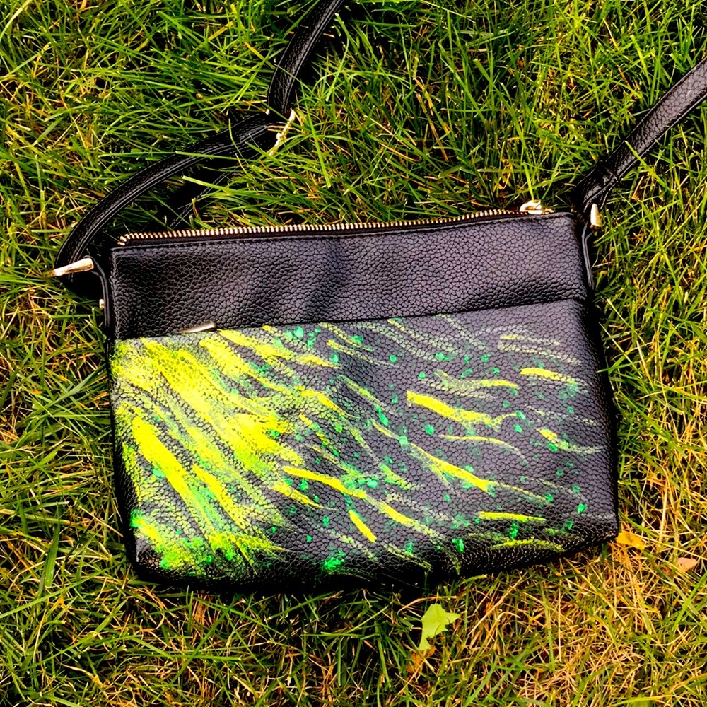 Green and yellow mini bag
